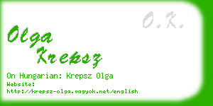 olga krepsz business card